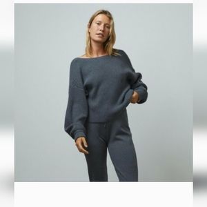 NEW S Lunya Cozy Cotton Silk Reversible Pullover